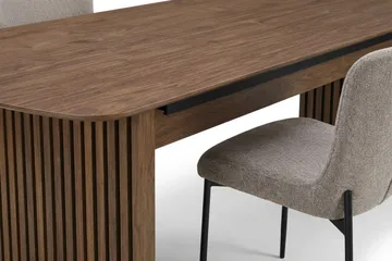 Richeto Matgrupp Rökt Ek 240 cm med 6 Elsie Matstolar - Rökt ek/Ljusgrå - Möbler - Bord & matgrupp - Matgrupp