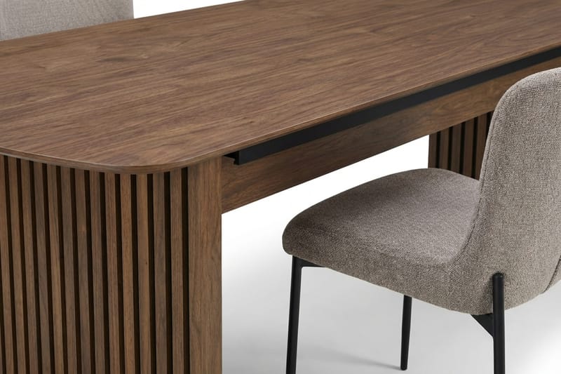 Richeto Matgrupp Rökt Ek 240 cm med 6 Elsie Matstolar - Rökt ek/Ljusgrå - Möbler - Bord & matgrupp - Matgrupp