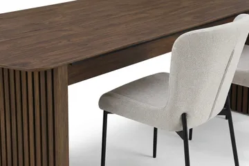 Richeto Matgrupp Rökt Ek 240 cm med 6 Elsie Matstolar - Rökt ek/Vit - Möbler - Bord & matgrupp - Matgrupp