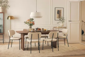 Richeto Matgrupp Rökt Ek 240 cm med 6 Gemmiano Matstolar - Rökt ek - Möbler - Bord & matgrupp - Matgrupp