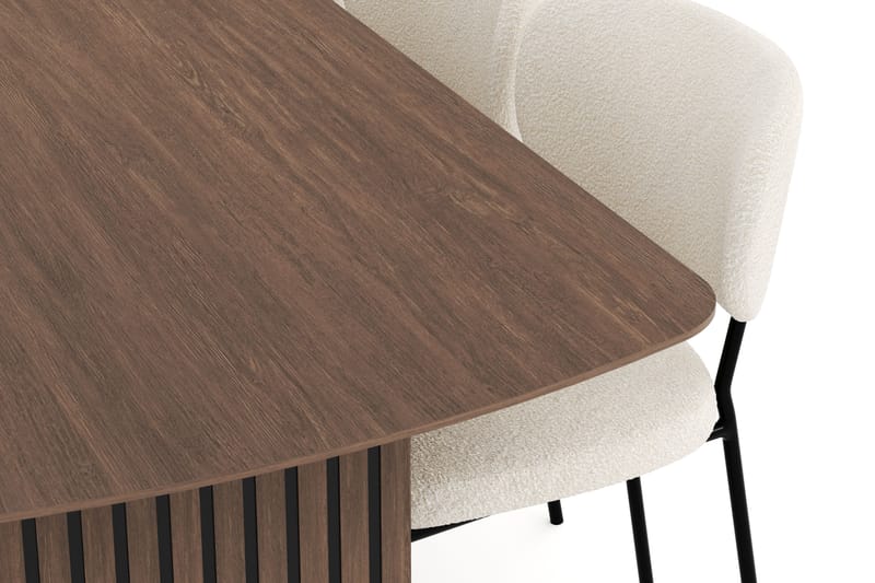 Richeto Matgrupp Rökt Ek 240 cm med 6 Gemmiano Matstolar - Rökt ek - Möbler - Bord & matgrupp - Matgrupp