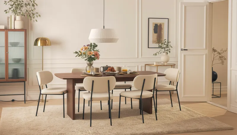 Richeto Matgrupp Rökt Ek 240 cm med 6 Gemmiano Matstolar - Rökt ek - Möbler - Bord & matgrupp - Matgrupp