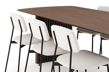 Richeto Matgrupp Rökt Ek 240 cm med 6 Lowe Matstolar - Rökt ek - Möbler - Bord & matgrupp - Matgrupp