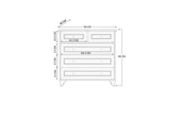 Rihana Sminkbord 90 cm - Matt Vit - Möbler - Bord & matgrupp - Sminkbord & toalettbord