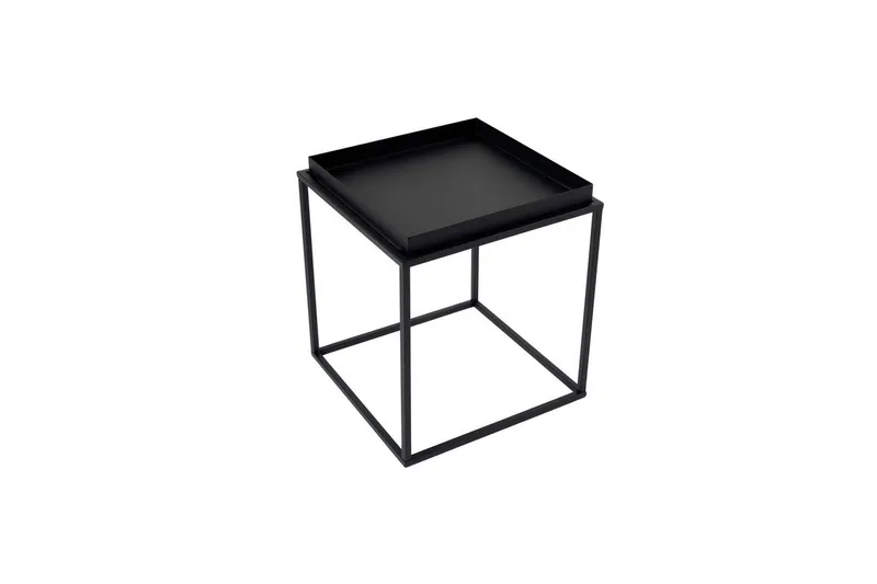 Rilo Litet Kvadratiskt Soffbord 45 cm i Metall - Svart - Möbler - Bord & matgrupp - Soffbord