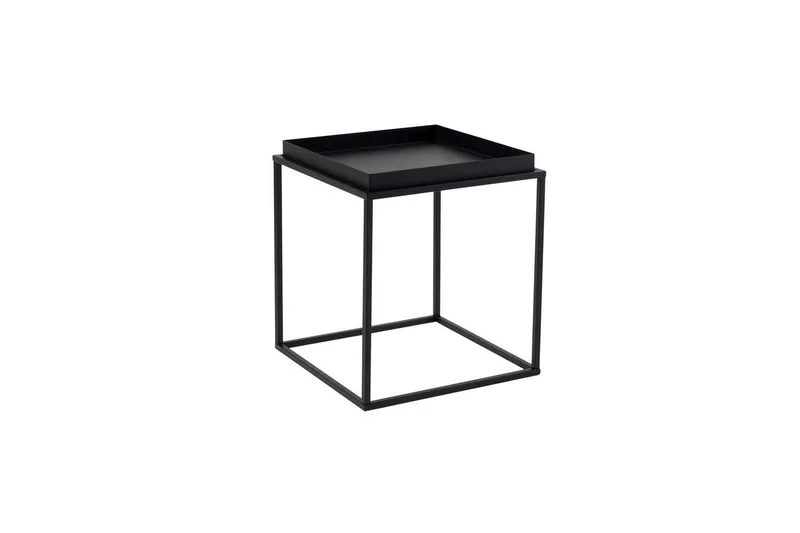 Rilo Litet Kvadratiskt Soffbord 45 cm i Metall - Svart - Möbler - Bord & matgrupp - Soffbord