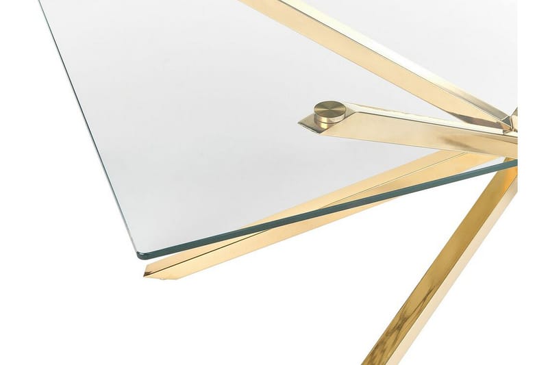 Rimbey Matbord 90x160 cm - Transparent/Guld - Möbler - Bord & matgrupp - Matbord & köksbord