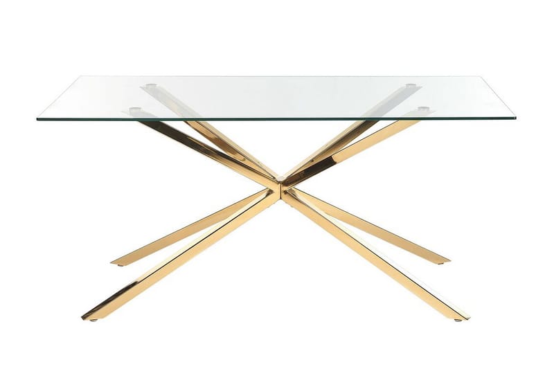 Rimbey Matbord 90x160 cm - Transparent/Guld - Möbler - Bord & matgrupp - Matbord & köksbord