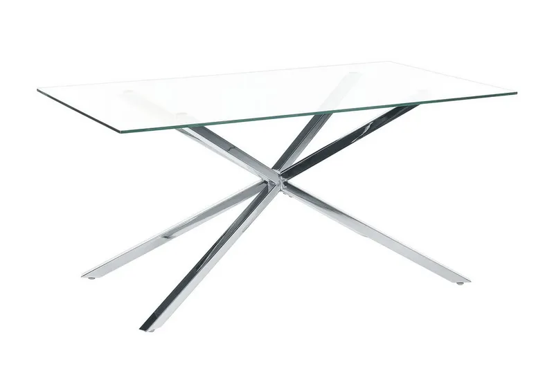 Rimbey Matbord 90x160 cm - transparent/Silver - Möbler - Bord & matgrupp - Matbord & köksbord
