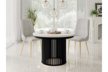 Rivale Matbord 100 cm Rund - Beige/Svart - Möbler - Bord & matgrupp - Matbord & köksbord