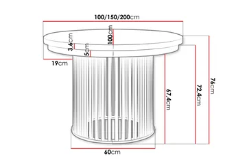 Rivale Matbord 100 cm Rund - Brun/Svart - Möbler - Bord & matgrupp - Matbord & köksbord