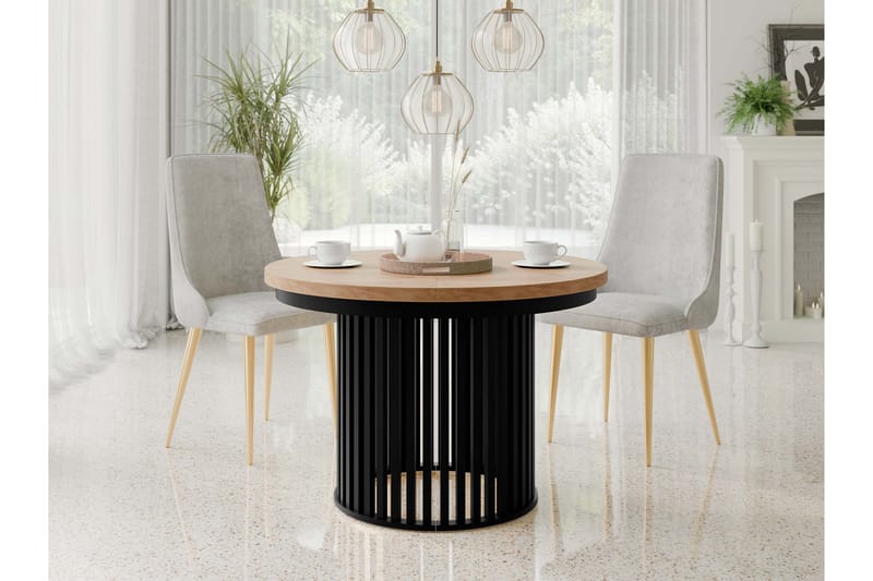 Rivale Matbord 100 cm Rund - Brun/Svart - Möbler - Bord & matgrupp - Matbord & köksbord