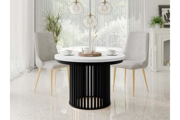 Rivale Matbord 100 cm Rund - Vit/Svart - Möbler - Bord & matgrupp - Matbord & köksbord