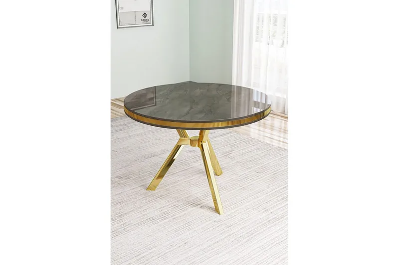Rivor Matbord 90 cm Rund - Antracit/Guld - Möbler - Bord & matgrupp - Matbord & köksbord