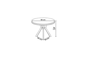 Rivor Matbord 90 cm Rund - Antracit/Guld - Möbler - Bord & matgrupp - Matbord & köksbord