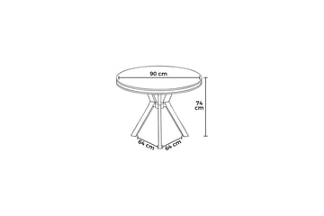Rivor Matbord 90 cm Rund - Antracit/Krom - Möbler - Bord & matgrupp - Matbord & köksbord