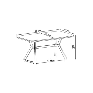 Rolin Matbord 160 cm - Möbler - Bord & matgrupp - Matbord & köksbord