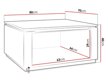 Roven Soffbord 80 cm - beige - Möbler - Bord & matgrupp - Soffbord - Soffbord med förvaring