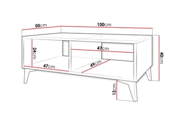 Royston Soffbord 100 cm - Vit - Möbler - Bord & matgrupp - Soffbord