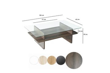 Rubby Soffbord 105 cm - Mediumfärgat trä/Vit - Möbler - Bord & matgrupp - Soffbord