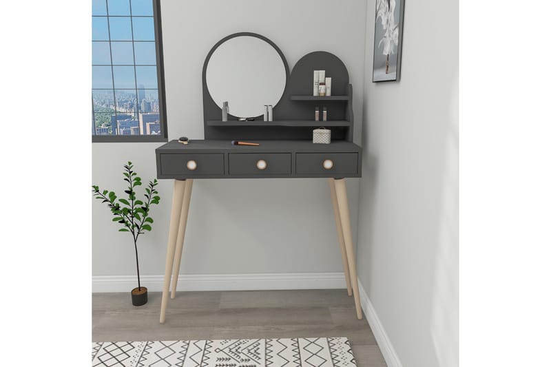 Ruges Sminkbord 74 cm - Antracit - Möbler - Bord & matgrupp - Sminkbord & toalettbord