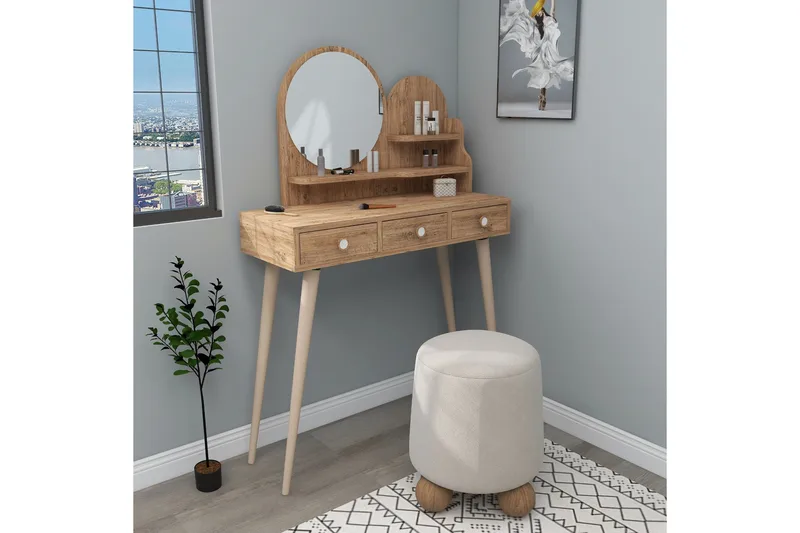 Ruges Sminkbord 74 cm - Brun - Möbler - Bord & matgrupp - Sminkbord & toalettbord