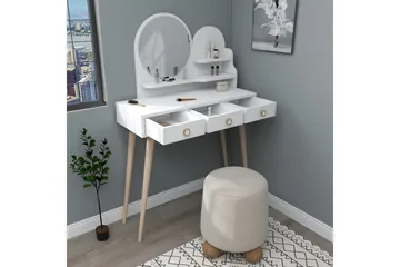 Ruges Sminkbord 74 cm - Vit - Möbler - Bord & matgrupp - Sminkbord & toalettbord