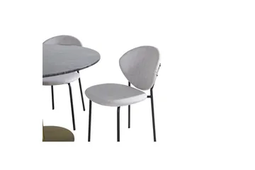 Rund Matgrupp Estelle Chrome , Vault - Grå - Möbler - Bord & matgrupp - Matgrupp