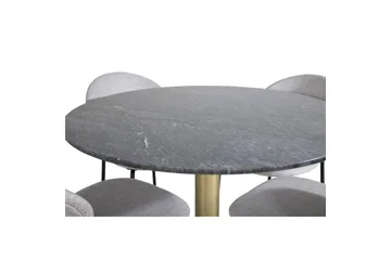 Rund Matgrupp Estelle Chrome , Vault - Grå - Möbler - Bord & matgrupp - Matgrupp