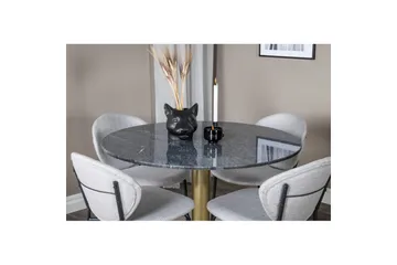 Rund Matgrupp Estelle Chrome , Vault - Grå - Möbler - Bord & matgrupp - Matgrupp