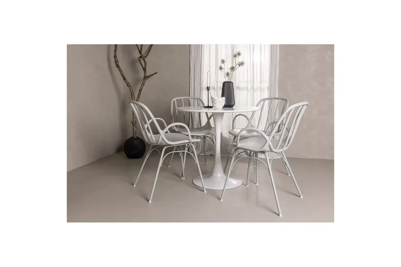 Rund Matgrupp Hamden, Dyrön - Vit - Möbler - Bord & matgrupp - Matgrupp