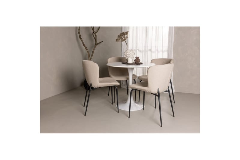 Rund Matgrupp Hamden, Modesto - Beige - Möbler - Bord & matgrupp - Matgrupp