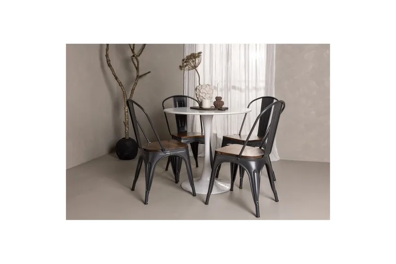 Rund Matgrupp Hamden, Tempe - Brun - Möbler - Bord & matgrupp - Matgrupp