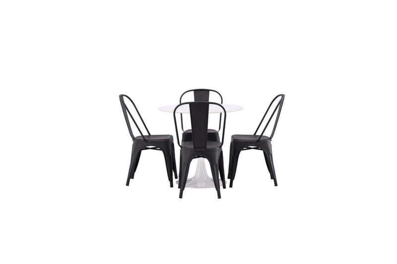 Rund Matgrupp Hamden, Tempe - Svart - Möbler - Bord & matgrupp - Matgrupp