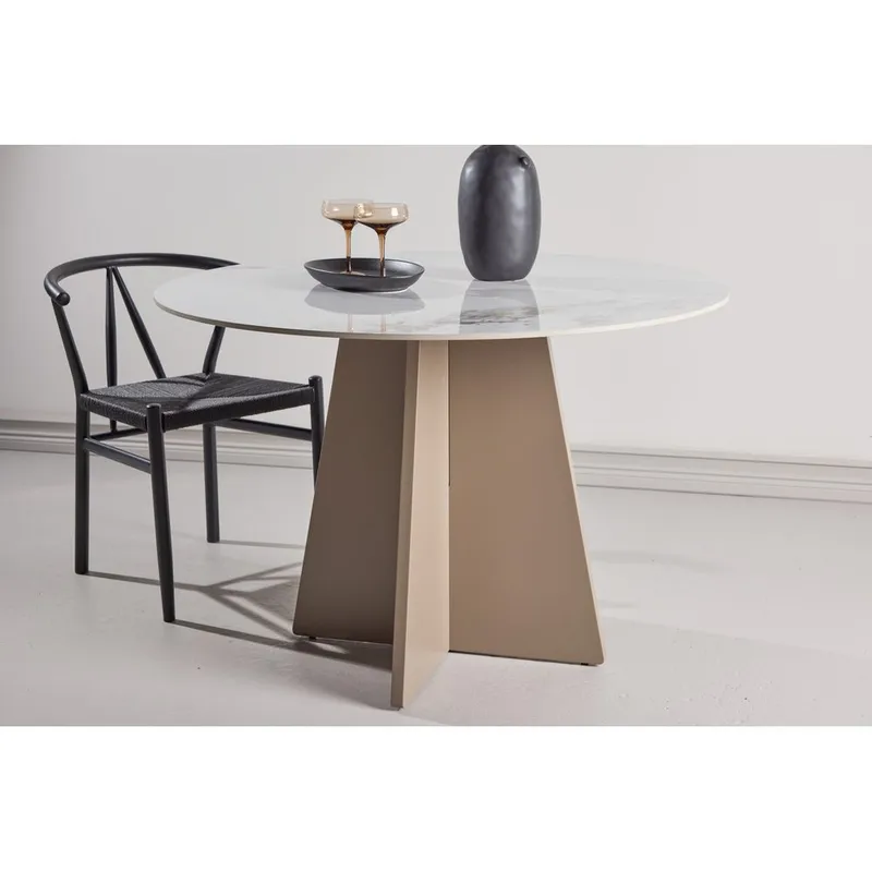 Runt matbord Bootcut - Beige - Möbler - Bord & matgrupp - Matbord & köksbord