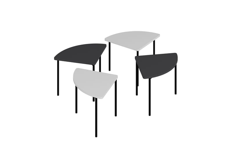 Rusele Soffbord 90 cm - Vit/Antracit - Möbler - Bord & matgrupp - Soffbord