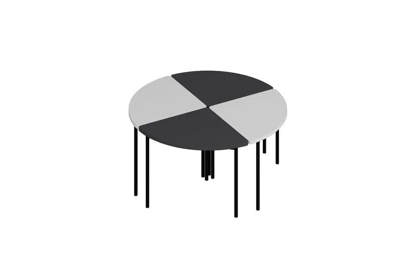 Rusele Soffbord 90 cm, Vit/Antracit