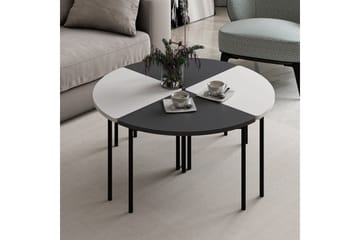 Rusele Soffbord 90 cm - Vit/Antracit - Möbler - Bord & matgrupp - Soffbord