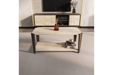 Rylas Soffbord 91 cm - Valnöt/Travertine - Möbler - Bord & matgrupp - Soffbord