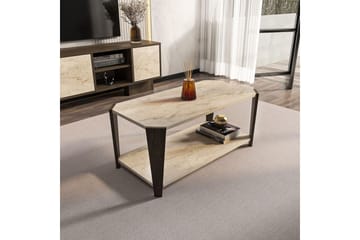 Rylas Soffbord 91 cm - Valnöt/Travertine - Möbler - Bord & matgrupp - Soffbord