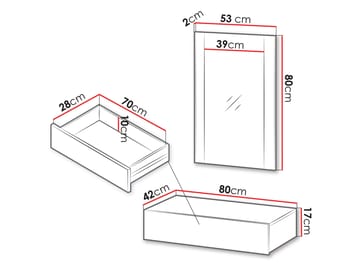 Rynlin Sminkbord med Spegel - Möbler - Bord & matgrupp - Sminkbord & toalettbord
