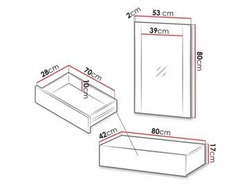 Rynlin Sminkbord med Spegel - Möbler - Bord & matgrupp - Sminkbord & toalettbord