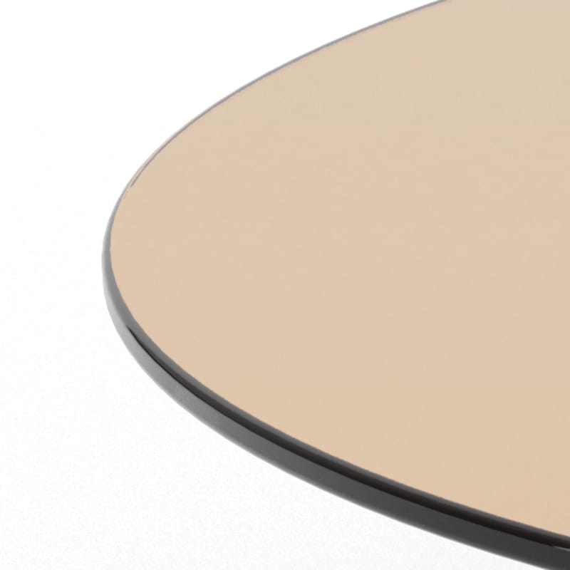 Ryvos Soffbord i Glas 80 cm Rund - Brun - Möbler - Bord & matgrupp - Soffbord