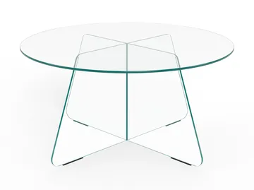 Ryvos Soffbord i Glas 80 cm Rund - Kristallklar - Möbler - Bord & matgrupp - Soffbord