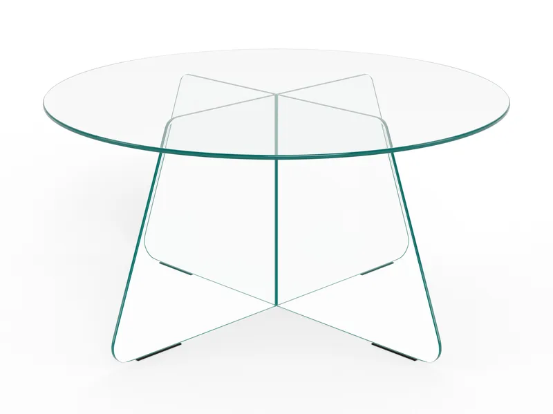 Ryvos Soffbord i Glas 80 cm Rund - Kristallklar - Möbler - Bord & matgrupp - Soffbord