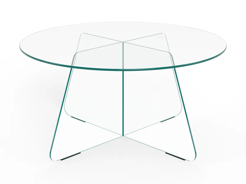 Ryvos Soffbord i Glas 80 cm Rund - Kristallklar - Möbler - Bord & matgrupp - Soffbord