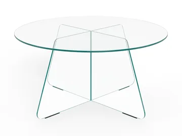 Ryvos Soffbord i Glas 80 cm Rund - Kristallklar - Möbler - Bord & matgrupp - Soffbord