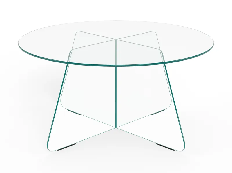 Ryvos Soffbord i Glas 80 cm Rund - Kristallklar - Möbler - Bord & matgrupp - Soffbord