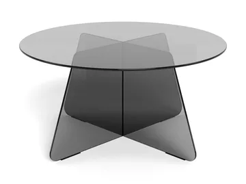 Ryvos Soffbord i Glas 80 cm Rund - Rökfärgad - Möbler - Bord & matgrupp - Soffbord