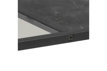 Saklani 120x60 cm Rektangulärt Soffbord i Metall med Glasskiva - Svart - Möbler - Bord & matgrupp - Marmorbord